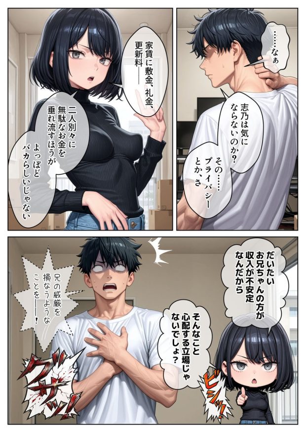 クール系妹（26）との同棲生活 〜家賃高騰につき、一線を超えるのは合理的な判断です。〜 003