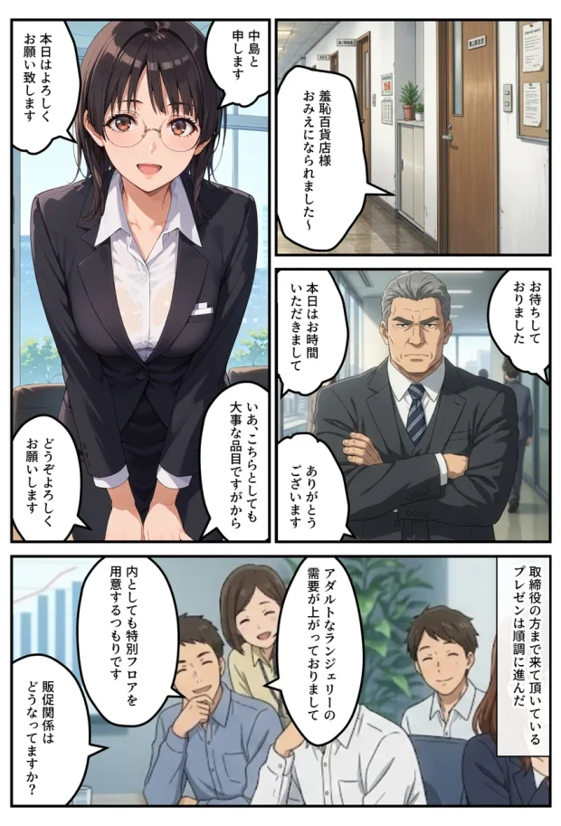 モデル来ないから…お前が下着モデルやれ！ー美人営業ちゃんの羞恥プレゼンー 005