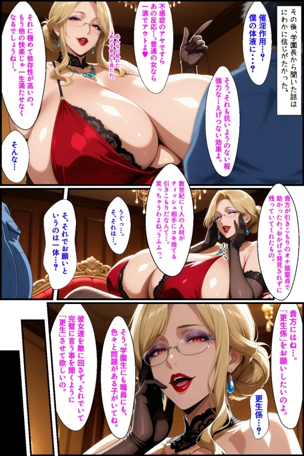 爆乳お嬢様もドスケベ熟女も特異体質で更生させる！学園長も先生もメイドも学園生も完堕ちさせてラブラブする話 014