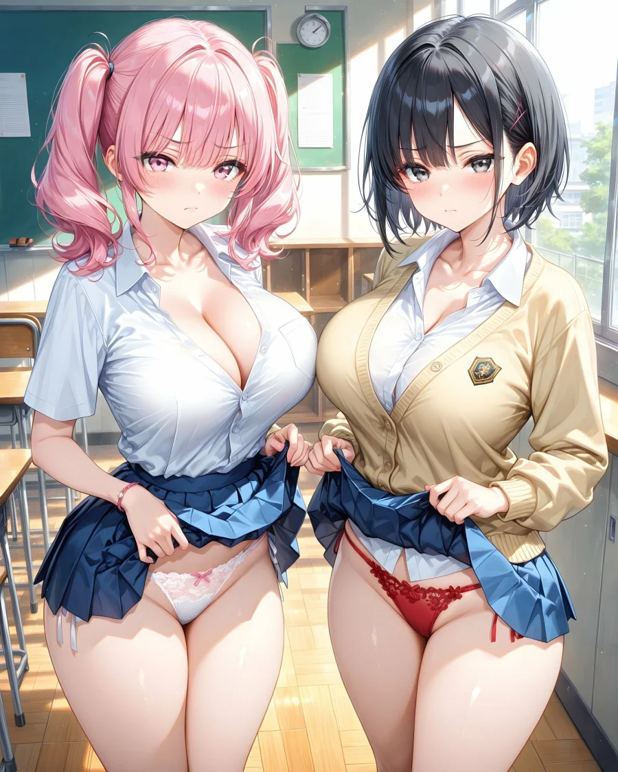 超ミニスカ学園 番外編〜パンツ丸見えJKのパンチラ観察したり、見抜きしたり、射精のお手伝いしてもらうイラスト集〜 画像5