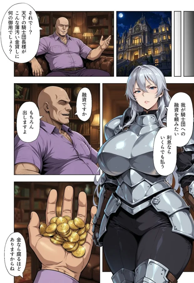 絶対服従契約〜気高き人妻騎士団長が成金おっさん貴族に性教育されてメス堕ちする話 002 絶対服従契約〜気高き人妻騎士団長が成金おっさん貴族に性教育されてメス堕ちする話 002